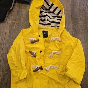 GAP Kids Bright Yellow Toggle Raincoat